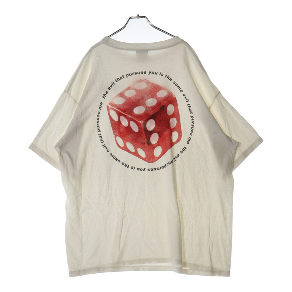 SAINT MICHAEL(セントマイケル) 23SS DICE TEE ダイスプリント 半袖Tシャツ SM-S23-0000-014 ホワイト