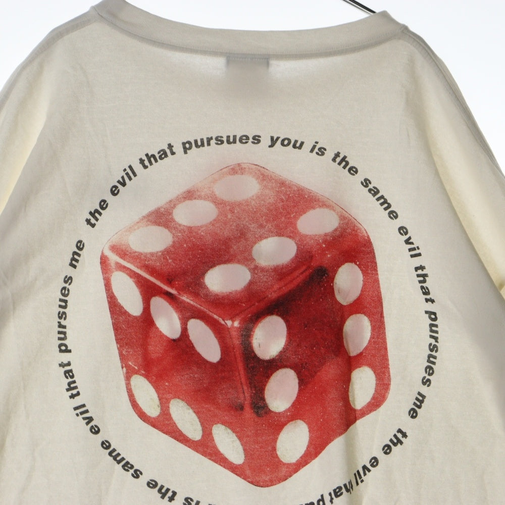 SAINT MICHAEL(セントマイケル) 23SS DICE TEE ダイスプリント 半袖Tシャツ SM-S23-0000-014 ホワイト