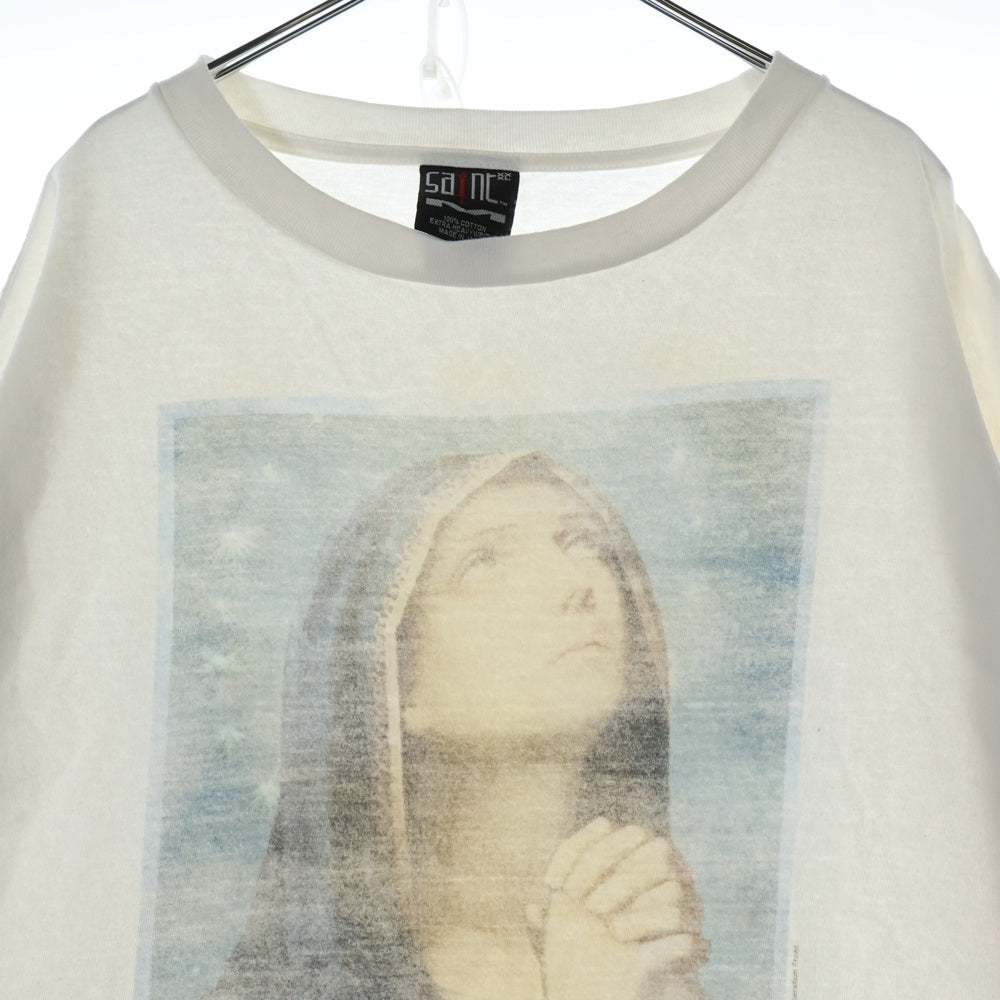 SAINT MICHAEL(セントマイケル) 22AW SS TEE HOLY MOTHER WHITE マザー プリント クルーネック 半袖カットソー Tシャツ SM-A22-0000-007 ホワイト