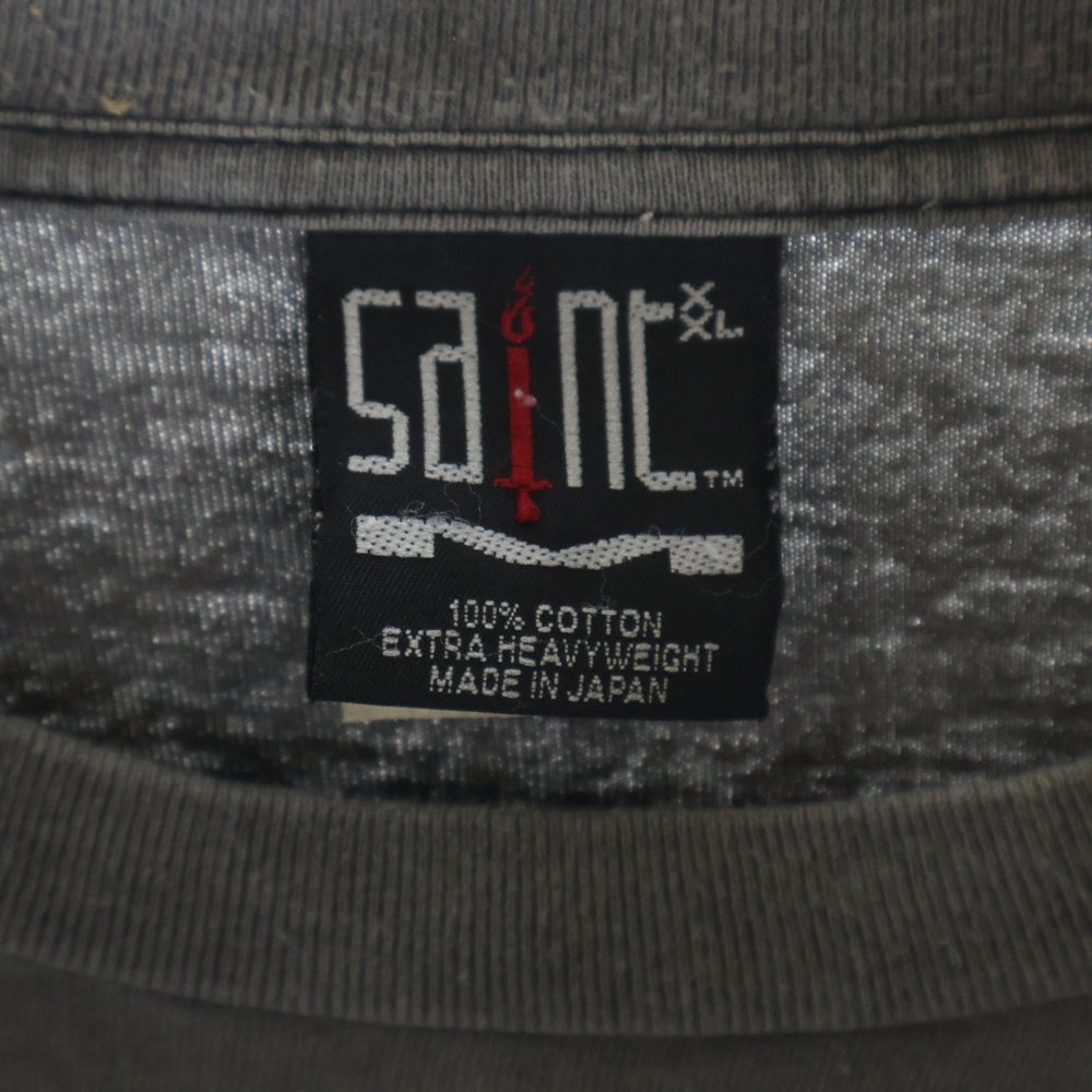 SAINT MICHAEL(セントマイケル) 23SS LS TEE SISTERS ダメージ加工長袖Tシャツ ロンT グレー SM-S23-0000-032