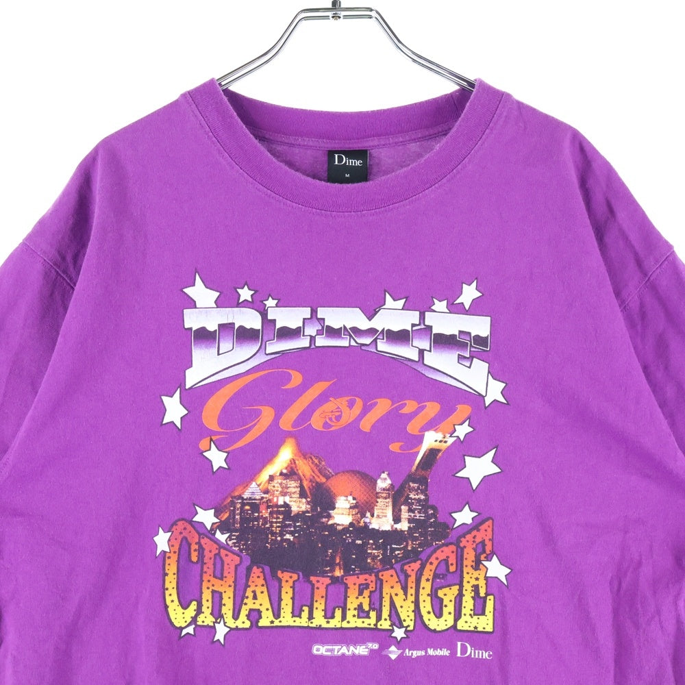 Dime(ダイム) GLORY CHALLENGE フロントプリント半袖Tシャツ パープル
