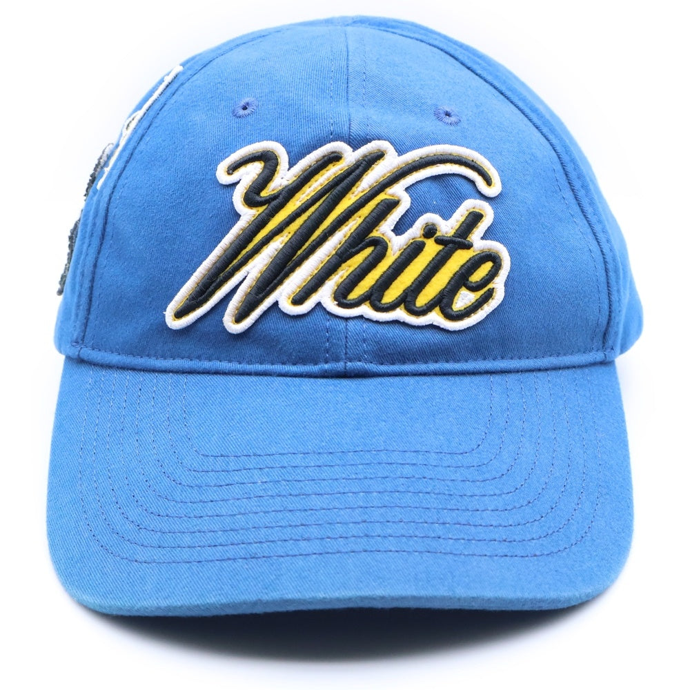 OFF-WHITE(オフホワイト) フロントロゴワッペン付きキャップ 帽子 ブルー