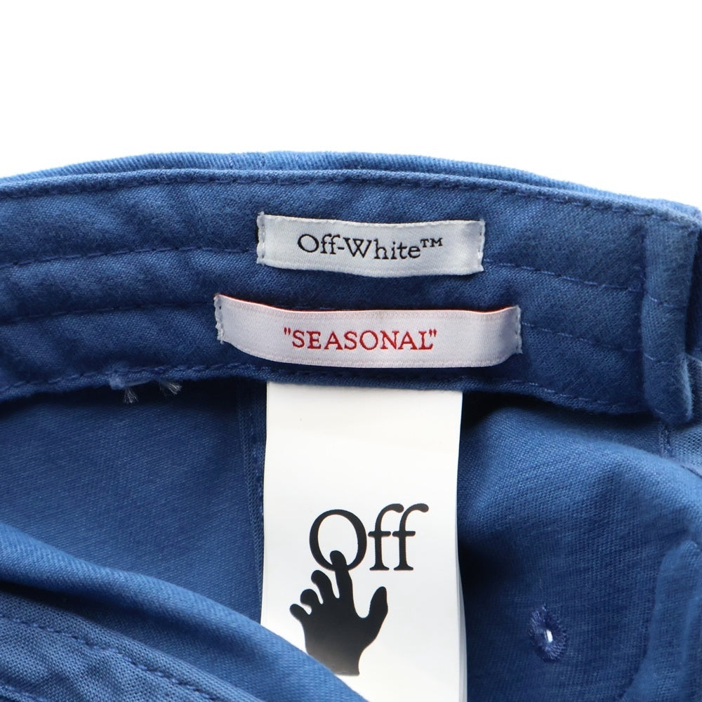 OFF-WHITE(オフホワイト) フロントロゴワッペン付きキャップ 帽子 ブルー