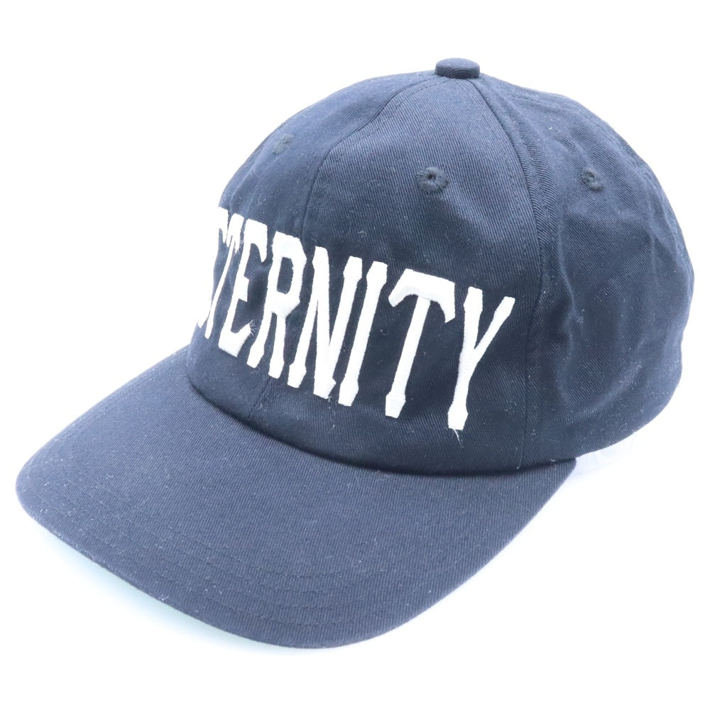 SAINT MICHAEL(セントマイケル) 23SS ETERNITY フロント刺繍入りキャップ 帽子 ブラック