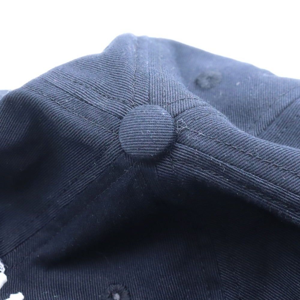 SAINT MICHAEL(セントマイケル) 23SS ETERNITY フロント刺繍入りキャップ 帽子 ブラック