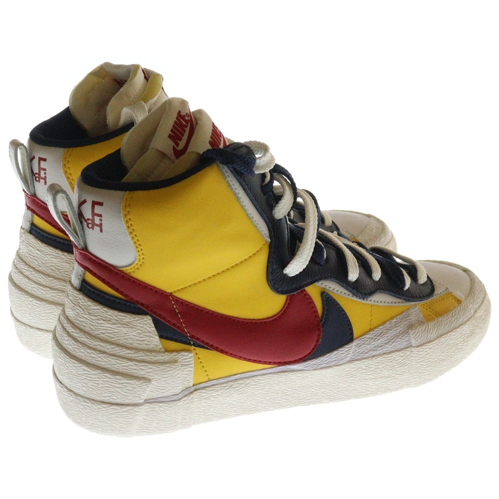 NIKE(ナイキ) ×SACAI BLAZER MID BV0072-700 サカイ ブレーザー ミッドカットスニーカー US9.5/27.5cm イエロー/ネイビー