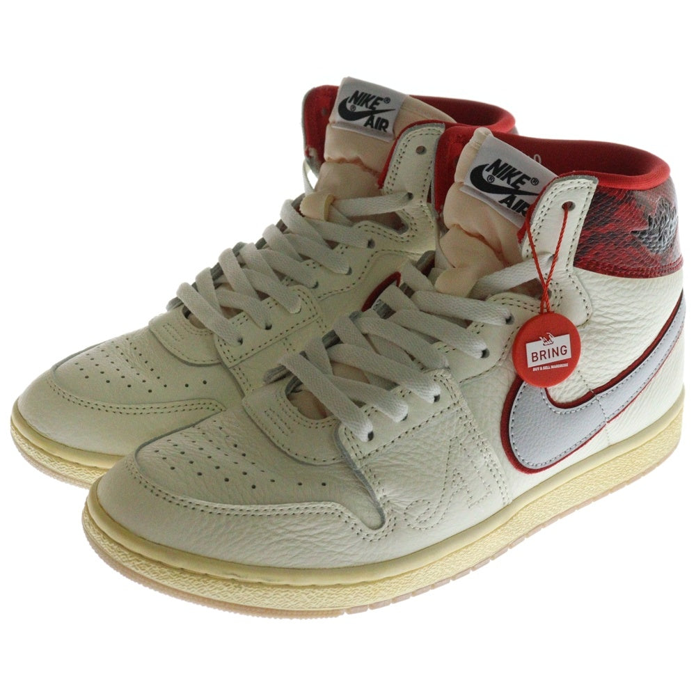 NIKE(ナイキ) ×AWAKE NY JORDAN AIR SHIP PE SP FN8675-100 アウェイク ニューヨーク ジョーダン エアシップ ハイカットスニーカー シューズ ホワイト/レッド US10/28cm