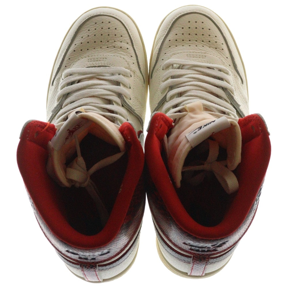 NIKE(ナイキ) ×AWAKE NY JORDAN AIR SHIP PE SP FN8675-100 アウェイク ニューヨーク ジョーダン エアシップ ハイカットスニーカー シューズ ホワイト/レッド US10/28cm