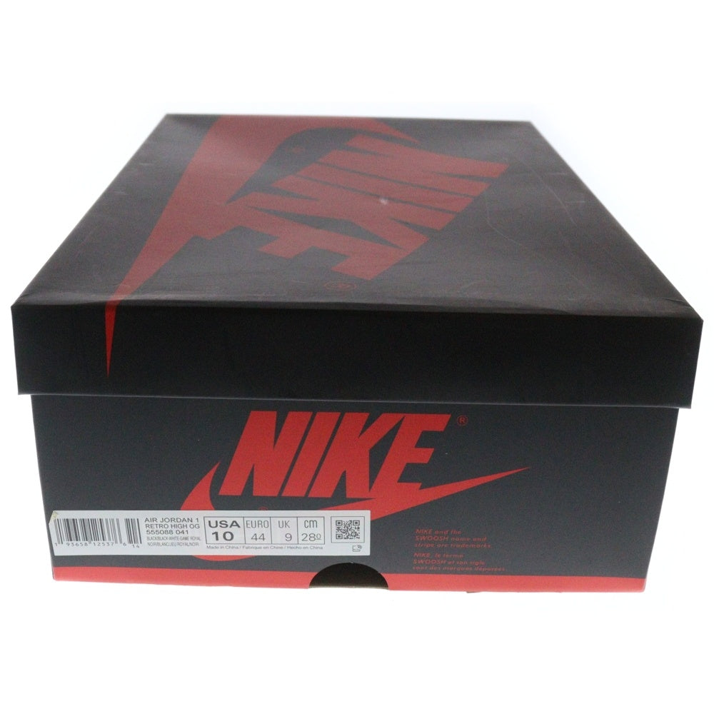 NIKE(ナイキ) AIR JORDAN 1 RETRO HIGH OG ROYAL TOE 555088-041 エアジョーダン ロイヤルトゥ ハイカットスニーカー ブラック/ブルー US10/28.0cm