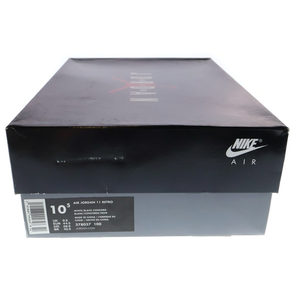 NIKE(ナイキ) AIR JORDAN 11 RETRO CONCORD 378037-100 エアジョーダン 11 レトロ コンコルド ハイカットスニーカー ホワイト/ブラック US10.5/28.5cm