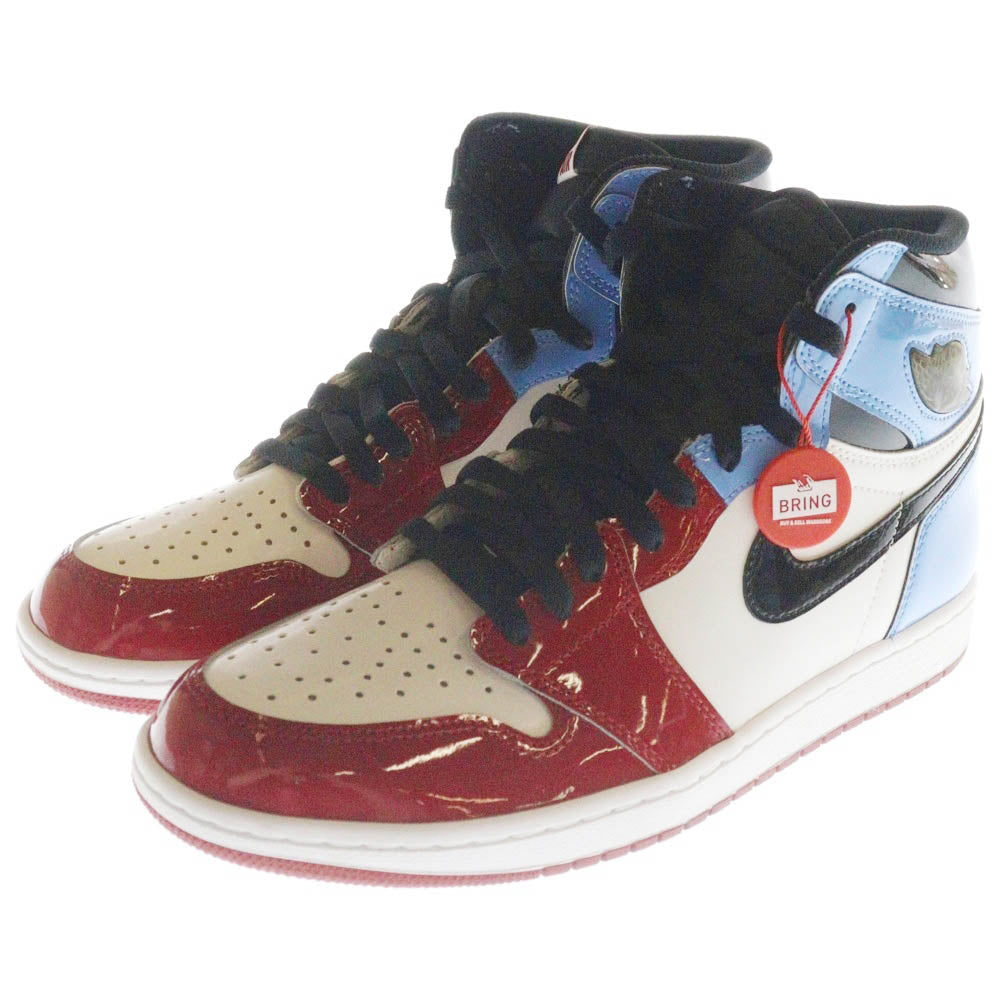 NIKE(ナイキ) AIR JORDAN 1 HIGH OG FEARLESS CK5666-100 エアジョーダン1 フィアレス パテント ハイカットスニーカー ブルー/レッド US10/28cm