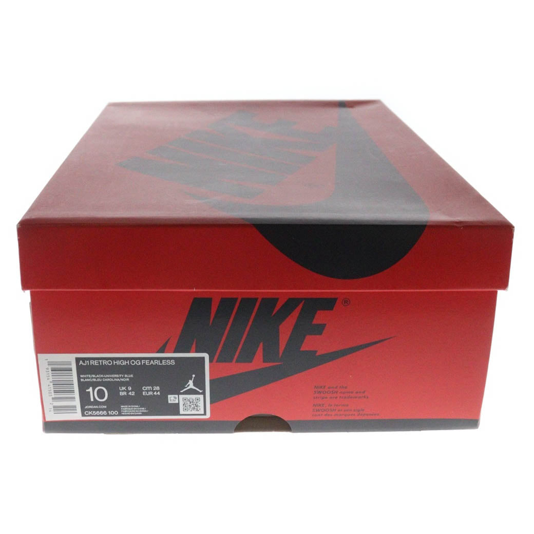 NIKE(ナイキ) AIR JORDAN 1 HIGH OG FEARLESS CK5666-100 エアジョーダン1 フィアレス パテント ハイカットスニーカー ブルー/レッド US10/28cm