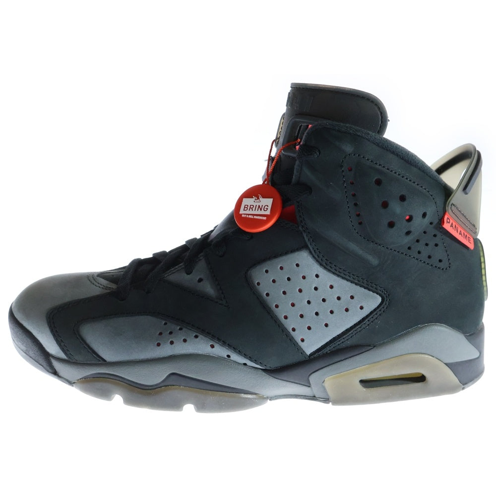 NIKE(ナイキ) ×PARIS SAINT GERMAIN AIR JORDAN 6 RETRO INFRARED CK1229-001 パリサンジェルマン エアジョーダン6 ハイカットスニーカー US10/28cm ブラック/グレー