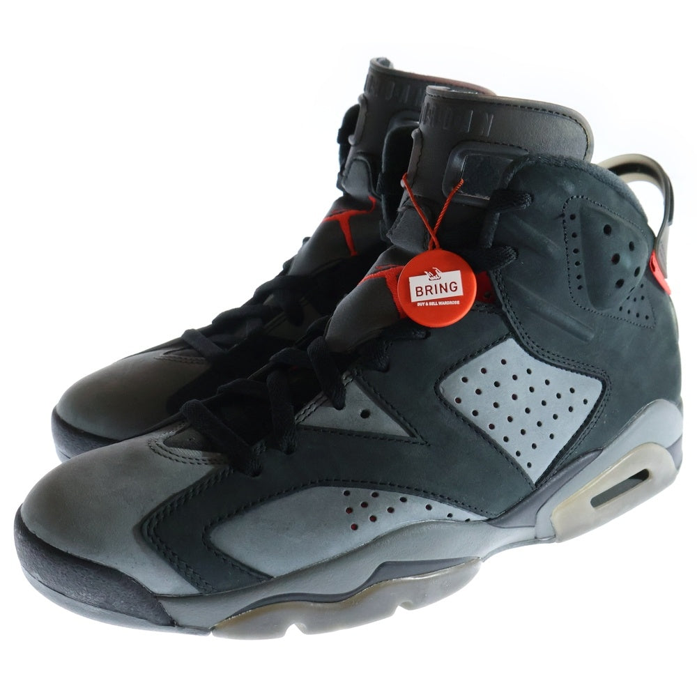 NIKE(ナイキ) ×PARIS SAINT GERMAIN AIR JORDAN 6 RETRO INFRARED CK1229-001 パリサンジェルマン エアジョーダン6 ハイカットスニーカー US10/28cm ブラック/グレー