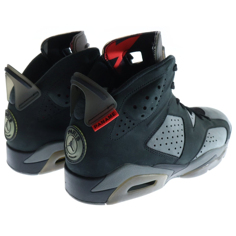 NIKE(ナイキ) ×PARIS SAINT GERMAIN AIR JORDAN 6 RETRO INFRARED CK1229-001 パリサンジェルマン エアジョーダン6 ハイカットスニーカー US10/28cm ブラック/グレー