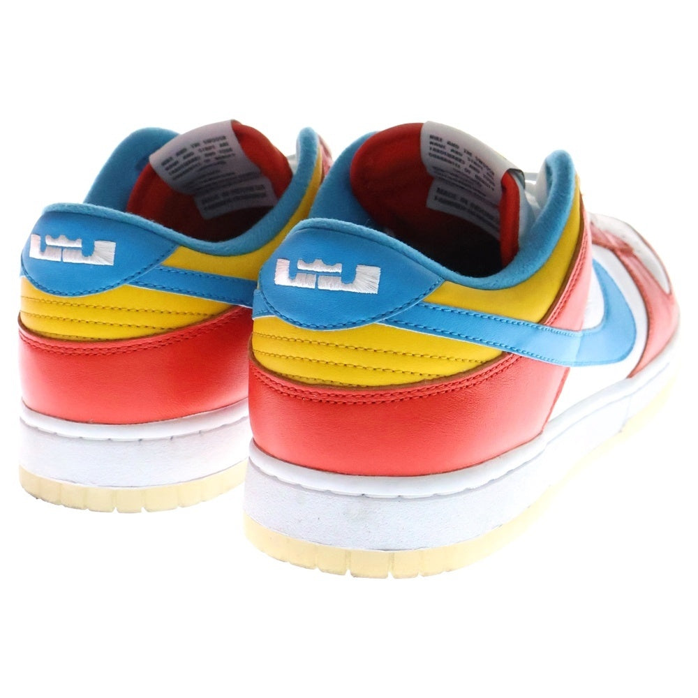 NIKE(ナイキ) ×FRUITY PEBBLES DUNK LOW QS LEBRON DH8009-600 ×フルーティーペブルス ダンクロー レブロンジェームズ ローカットスニーカー US10/28cm