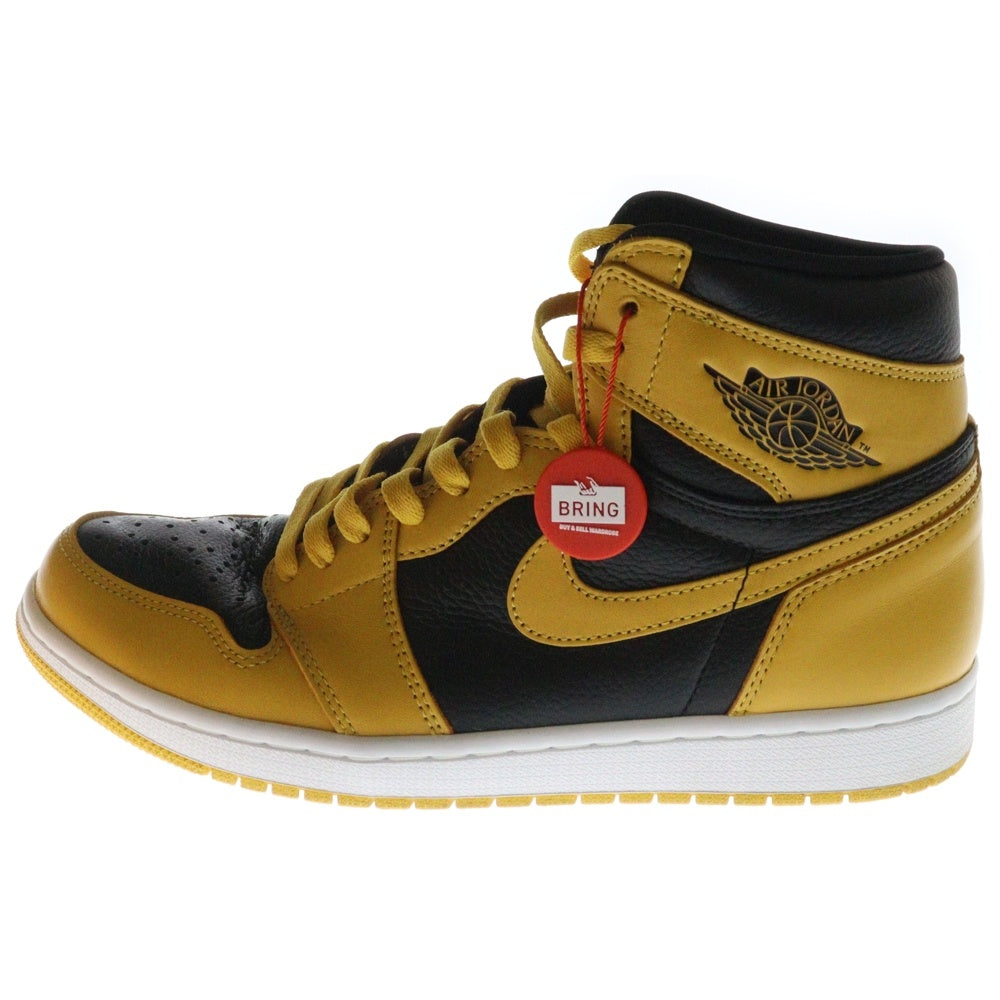 NIKE(ナイキ) AIR JORDAN1 RETRO HIGH OG POLLEN 555088-701 エアジョーダン 1 レトロ パラン ハイカットスニーカー ブラック/イエロー US10/28.0cm