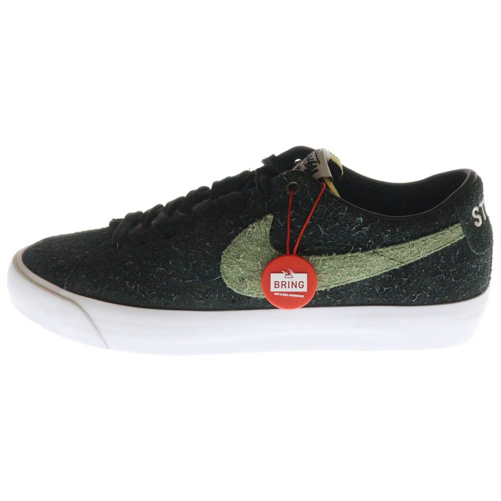 NIKE SB(ナイキエスビー) ×STUSSY ZOOM BLAZER LOW BQ6449-001 ×ステューシー ズーム ブレザー ローカットスニーカー クイックストライク ブラック US10/28.0cm