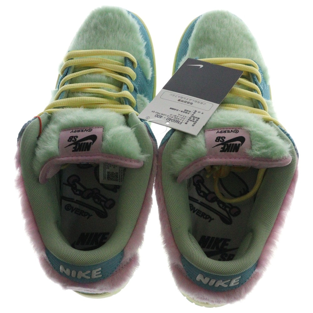 NIKE SB(ナイキエスビー) ×VERDY DUNK LOW PRO QS VISTY BLUE GAZE AND ENAMEL GREEN FN6040-400 ヴェルディ ダンク プロ ヴィスティ ローカットスニーカー US10/28cm