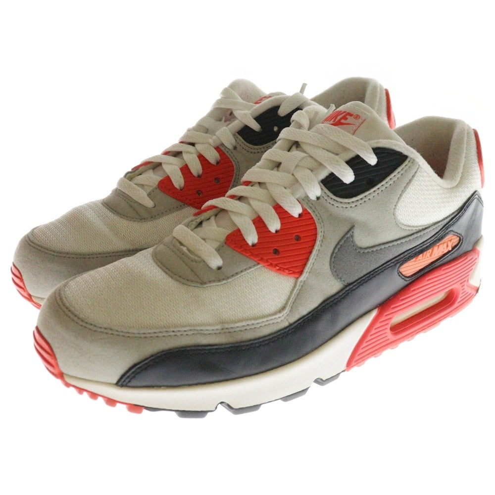 NIKE(ナイキ) 【観賞用 2015年製】AIRMAX90 OG INFRARED 725233-106 エアマックス90 インフラレッド ローカットスニーカー US10/28cm ホワイト/レッド