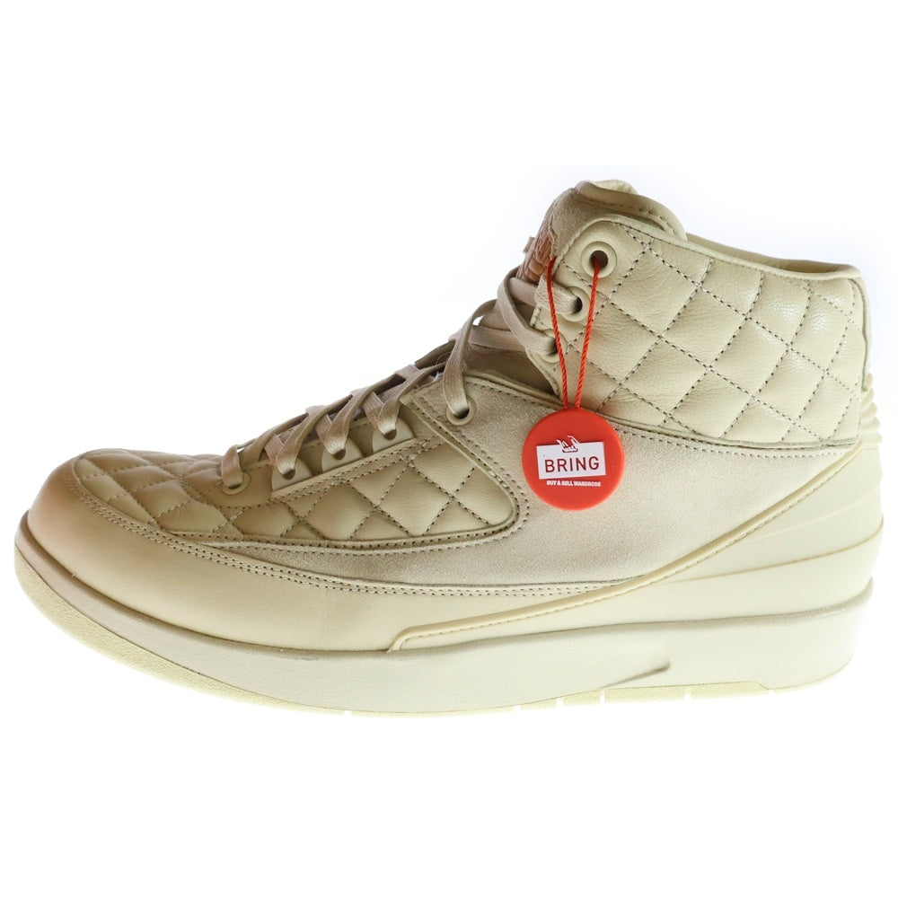 NIKE(ナイキ) ×JUST DON AIR JORDAN 2 RETRO BEACH ジャストドン エアジョーダン2レトロ ビーチ ハイカットスニーカー ベージュ US10.5/28.5cm 834825-250