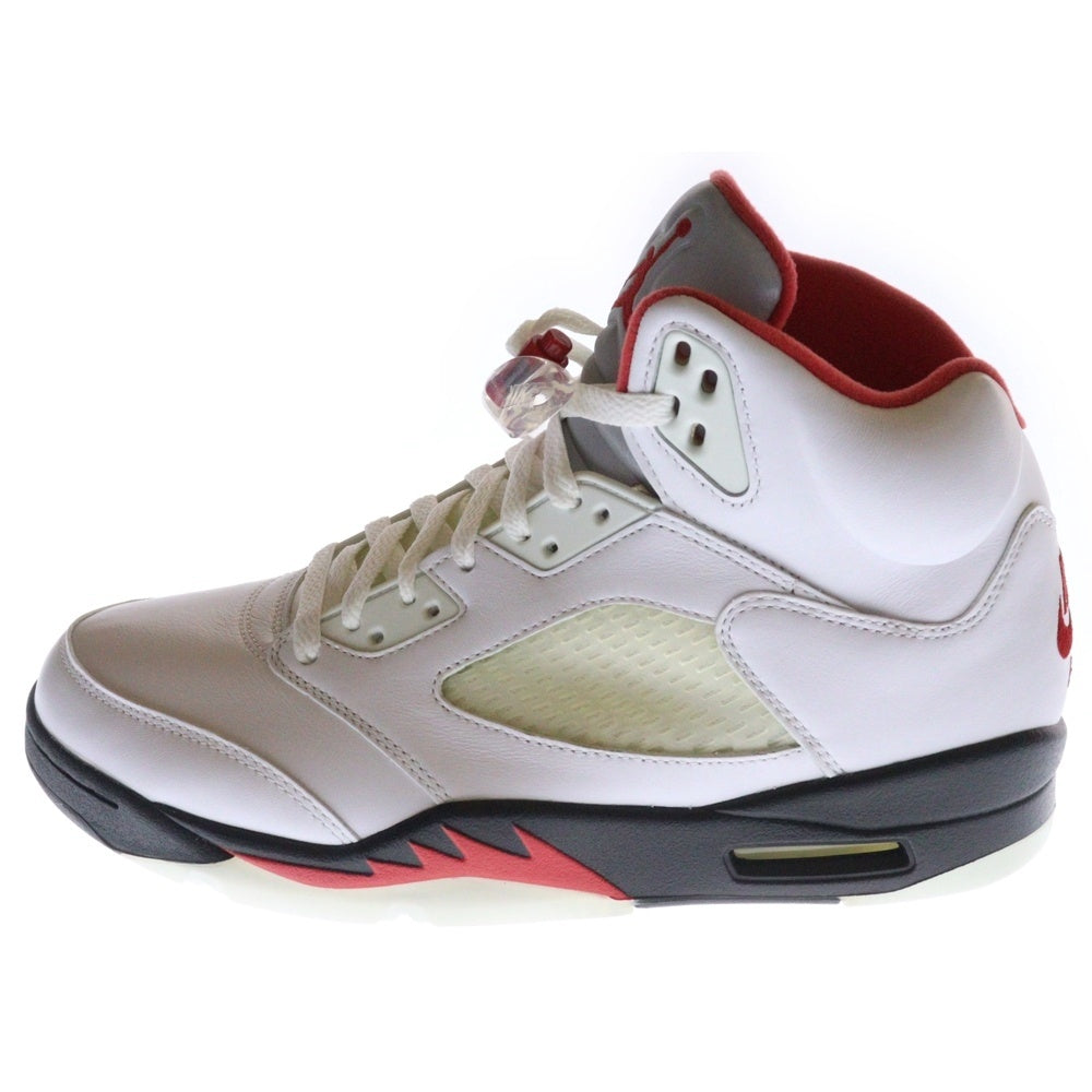 NIKE(ナイキ) AIR JORDAN 5 RETRO FIRE RED DA1911-102 エアジョーダン5 ファイアレッド ハイカットスニーカー ホワイト /レッド US10.5/28.5cm