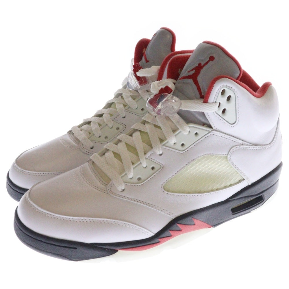 NIKE(ナイキ) AIR JORDAN 5 RETRO FIRE RED DA1911-102 エアジョーダン5 ファイアレッド ハイカットスニーカー ホワイト /レッド US10.5/28.5cm