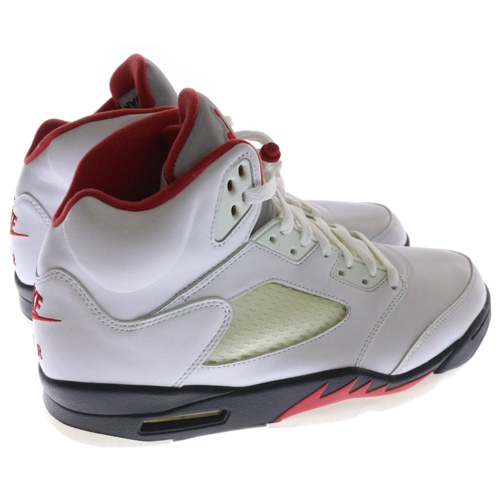 NIKE(ナイキ) AIR JORDAN 5 RETRO FIRE RED DA1911-102 エアジョーダン5 ファイアレッド ハイカットスニーカー ホワイト /レッド US10.5/28.5cm