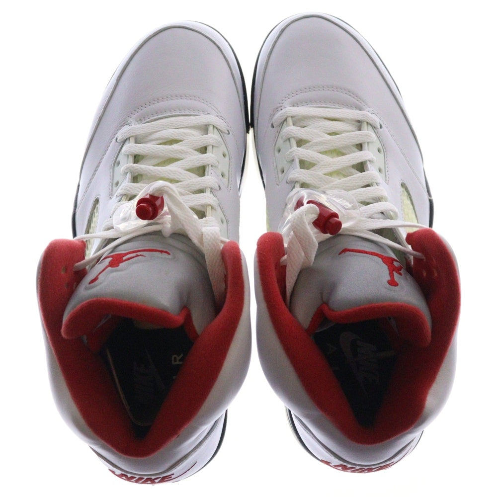 NIKE(ナイキ) AIR JORDAN 5 RETRO FIRE RED DA1911-102 エアジョーダン5 ファイアレッド ハイカットスニーカー ホワイト /レッド US10.5/28.5cm