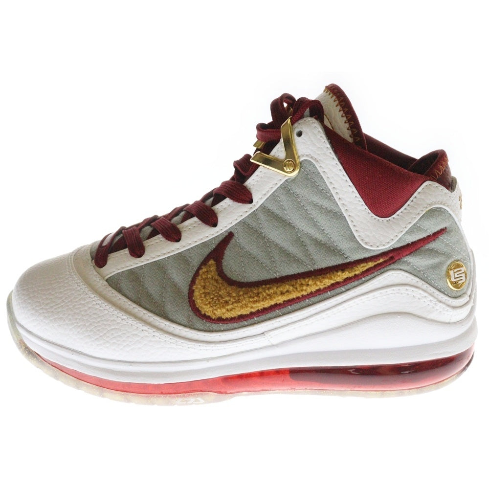 NIKE(ナイキ) GS LEBRON7 MVP CZ8899-100 レブロン7 ハイカットスニーカー レディースUS6Y/24cm ホワイト/レッド