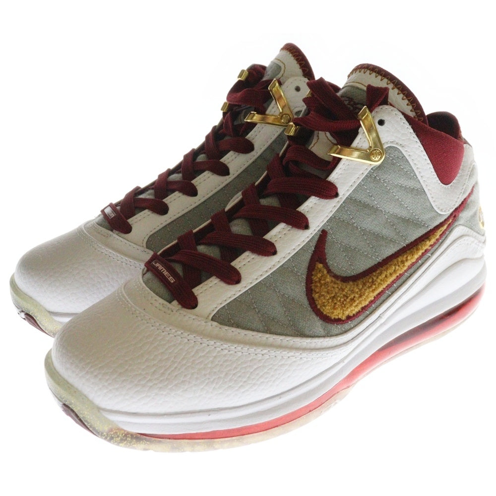 NIKE(ナイキ) GS LEBRON7 MVP CZ8899-100 レブロン7 ハイカットスニーカー レディースUS6Y/24cm ホワイト/レッド