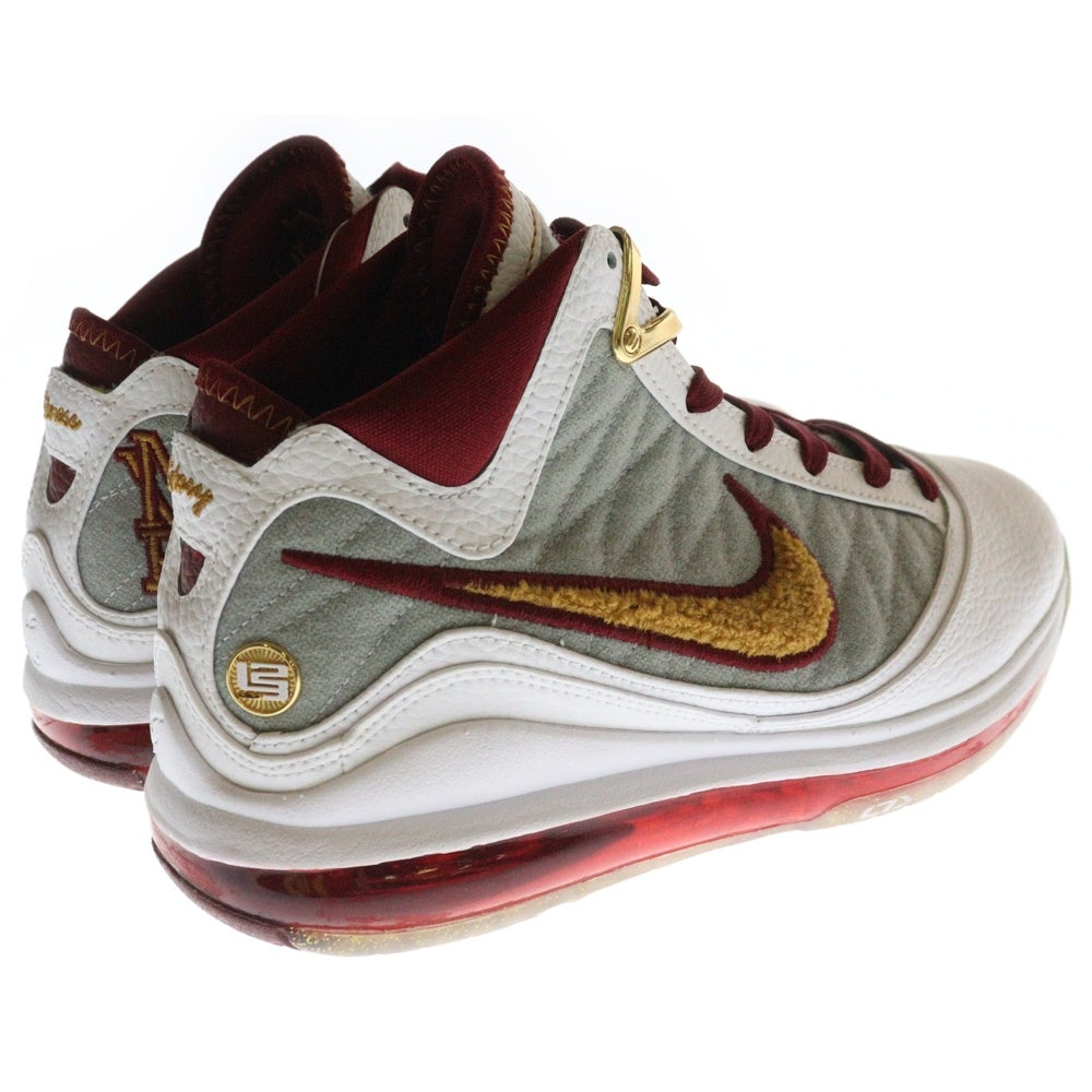 NIKE(ナイキ) GS LEBRON7 MVP CZ8899-100 レブロン7 ハイカットスニーカー レディースUS6Y/24cm ホワイト/レッド