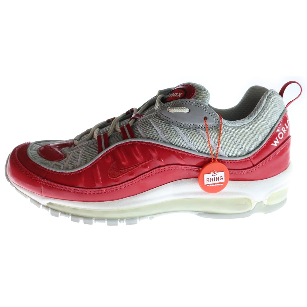 NIKE(ナイキ) ×SUPRME AIR MAX 98 844694-600 シュプリーム エアマックス98 ローカットスニーカー US10/28cm レッド