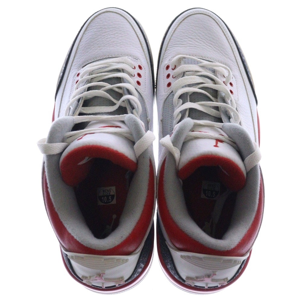 NIKE(ナイキ) 【観賞用2013年製造】AIR JORDAN 3 RETRO FIRE RED 136064-120 エアジョーダン3 ファイヤーレッド ローカットスニーカー US10.5/28.5cm ホワイト/レッド