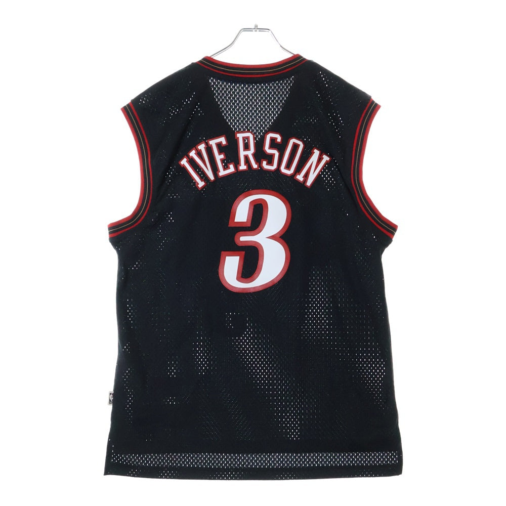 adidas Originals(アディダスオリジナルス) NBA PHILADELPHIA SIXERS IVERSON フィラデルフィアセブンティシクサーズ アイバーソン ゲームシャツ ブラック