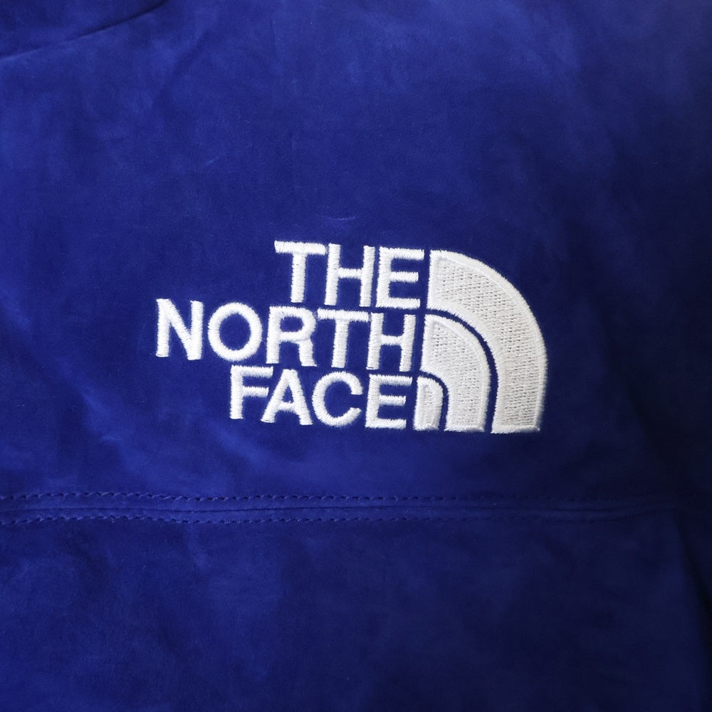 SUPREME(シュプリーム) 23AW ×THE NORTH FACE Suede Nuptse Jacket ノースフェイス スウェード ヌプシ ジップアップダウンジャケット ブルー NF0A875N