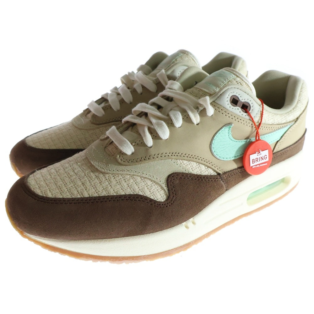 NIKE(ナイキ) AIR MAX 1 PREMIUM CREPE HEMP FD5088-200 エアマックスワン レースアップローカットスニーカー ホワイト/ブラウン US9/27.0cm