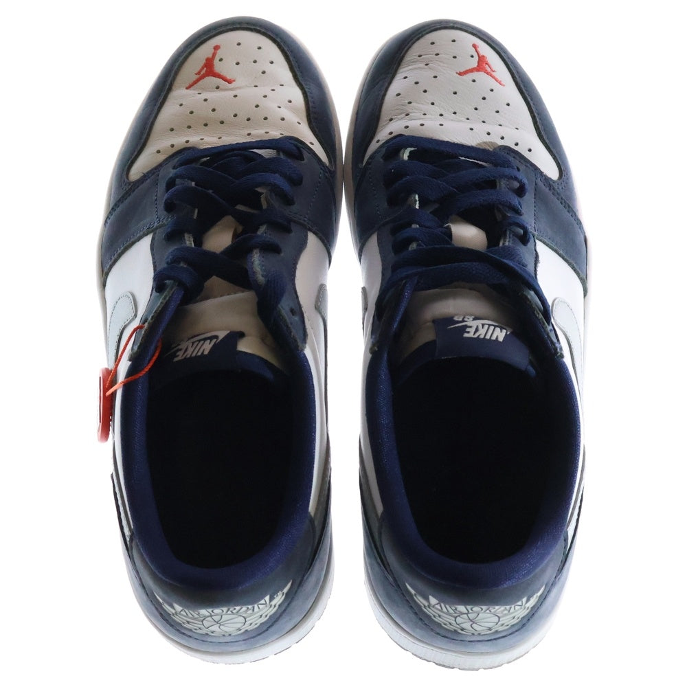 NIKE SB(ナイキエスビー) ×Eric Koston AIR JORDAN 1 LOW QS CJ7891-400 ×エリック コストン エアジョーダン1 ローカットスニーカー ホワイト/ネイビー US9/27.0cm