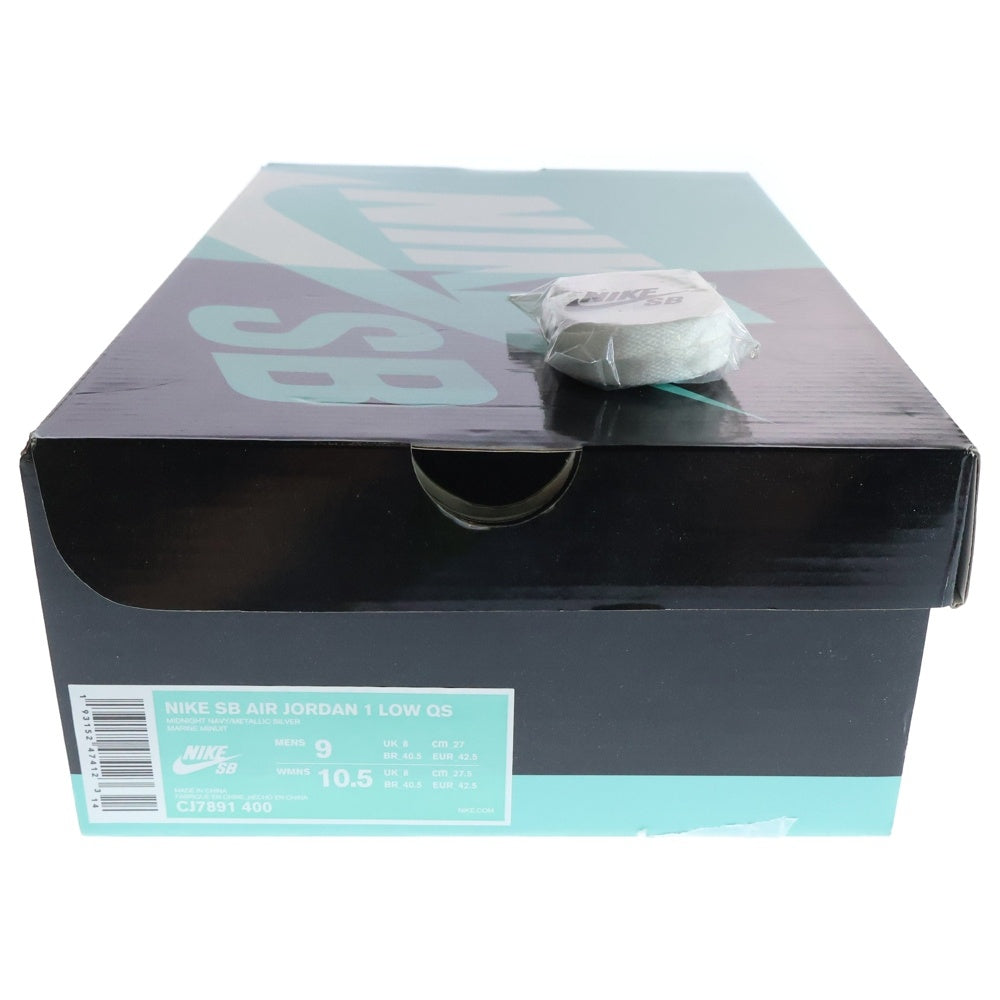 NIKE SB(ナイキエスビー) ×Eric Koston AIR JORDAN 1 LOW QS CJ7891-400 ×エリック コストン エアジョーダン1 ローカットスニーカー ホワイト/ネイビー US9/27.0cm