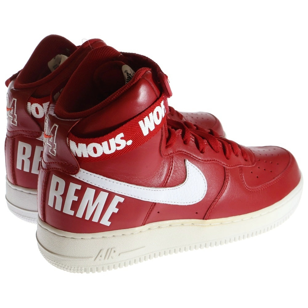NIKE(ナイキ) 【観賞用 2014年製】14AW ×SUPREME AIR FORCE 1 HIGH SUPREME SP 698696-610 ナイキ エアフォース1 ハイカットスニーカー US9.5/27.5cm レッド