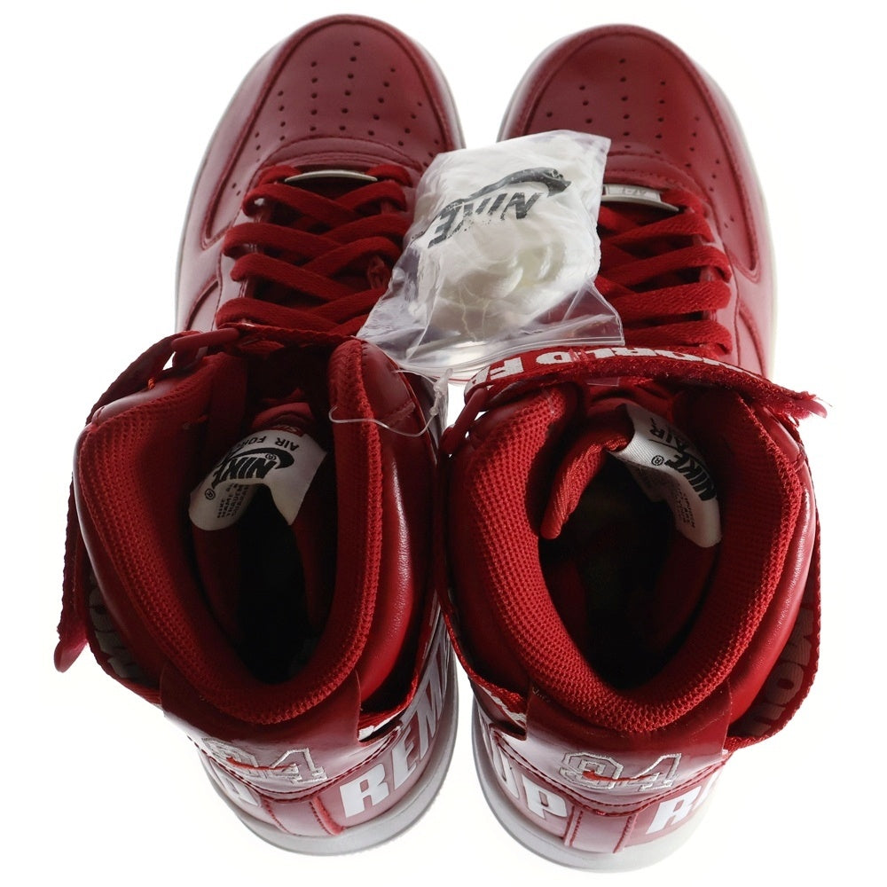NIKE(ナイキ) 【観賞用 2014年製】14AW ×SUPREME AIR FORCE 1 HIGH SUPREME SP 698696-610 ナイキ エアフォース1 ハイカットスニーカー US9.5/27.5cm レッド
