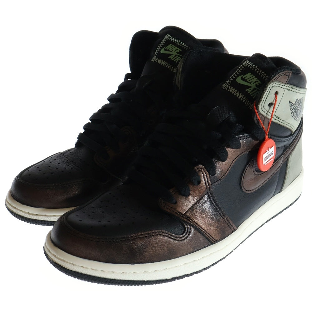 NIKE(ナイキ) AIR JORDAN 1 HIGH OG RUST SHADOW 555088-033 エアジョーダン1 ラスト シャドー ハイカットスニーカー ブラック/グレー US10/28.0cm