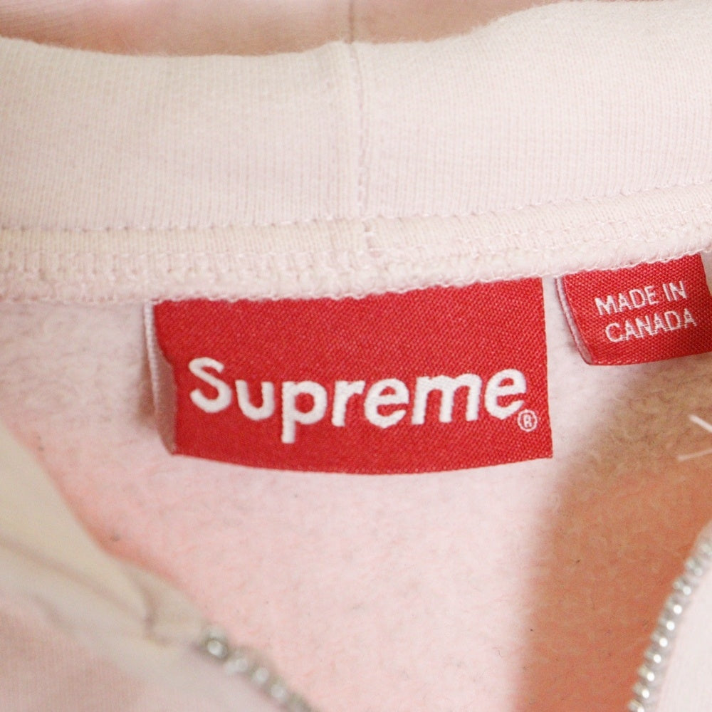 SUPREME(シュプリーム) 17AW Small Box Zip Up Sweatshirt Pale Pink スモールボックスロゴ ジップアップスウェットシャツ ペールピンク パーカー