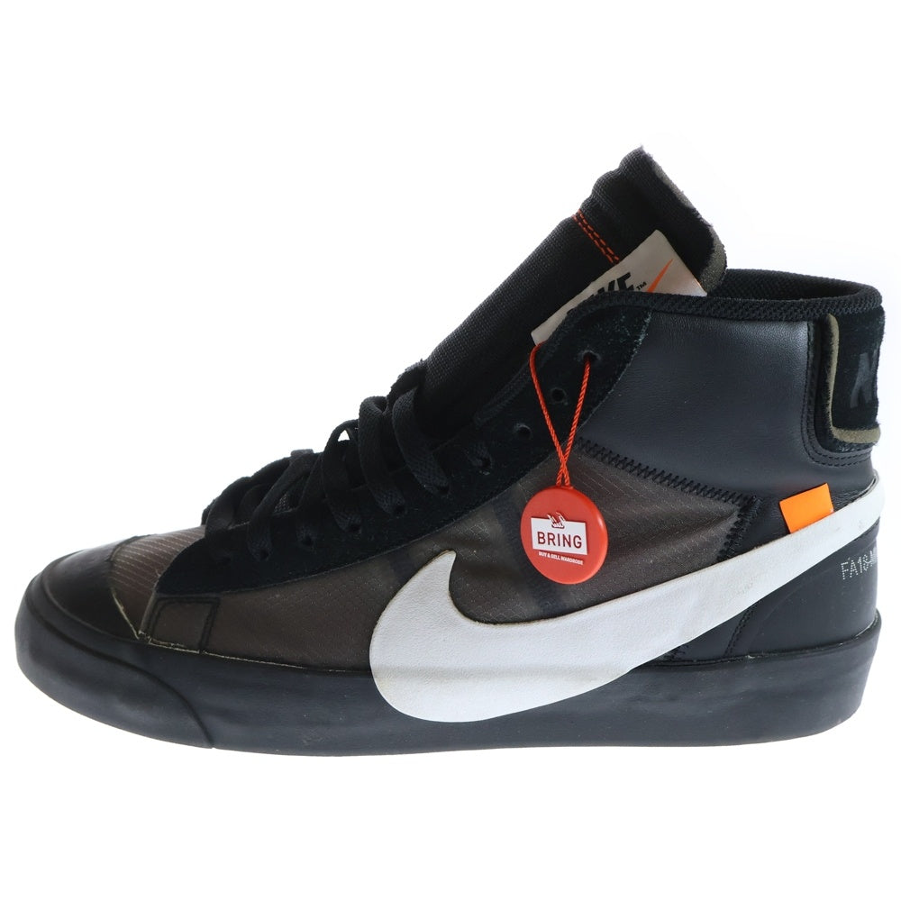 NIKE(ナイキ) ×OFF-WHITE BLAZER STUDIO MID GRIM REAPER AA3832-001 ブレーザースタジオ ミッドグリムリーパー ミッドカットスニーカー US10/28.0cm ブラック