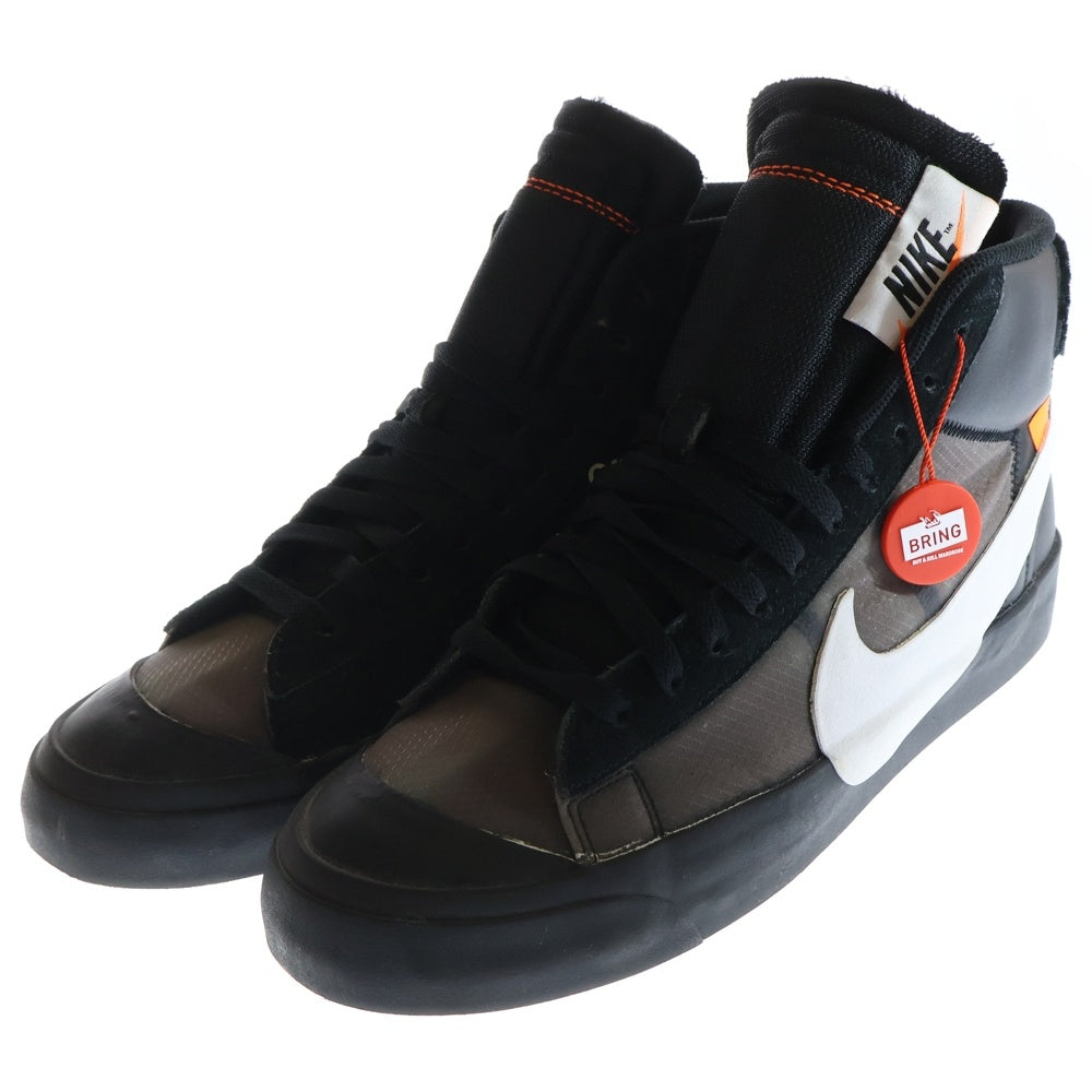 NIKE(ナイキ) ×OFF-WHITE BLAZER STUDIO MID GRIM REAPER AA3832-001 ブレーザースタジオ ミッドグリムリーパー ミッドカットスニーカー US10/28.0cm ブラック