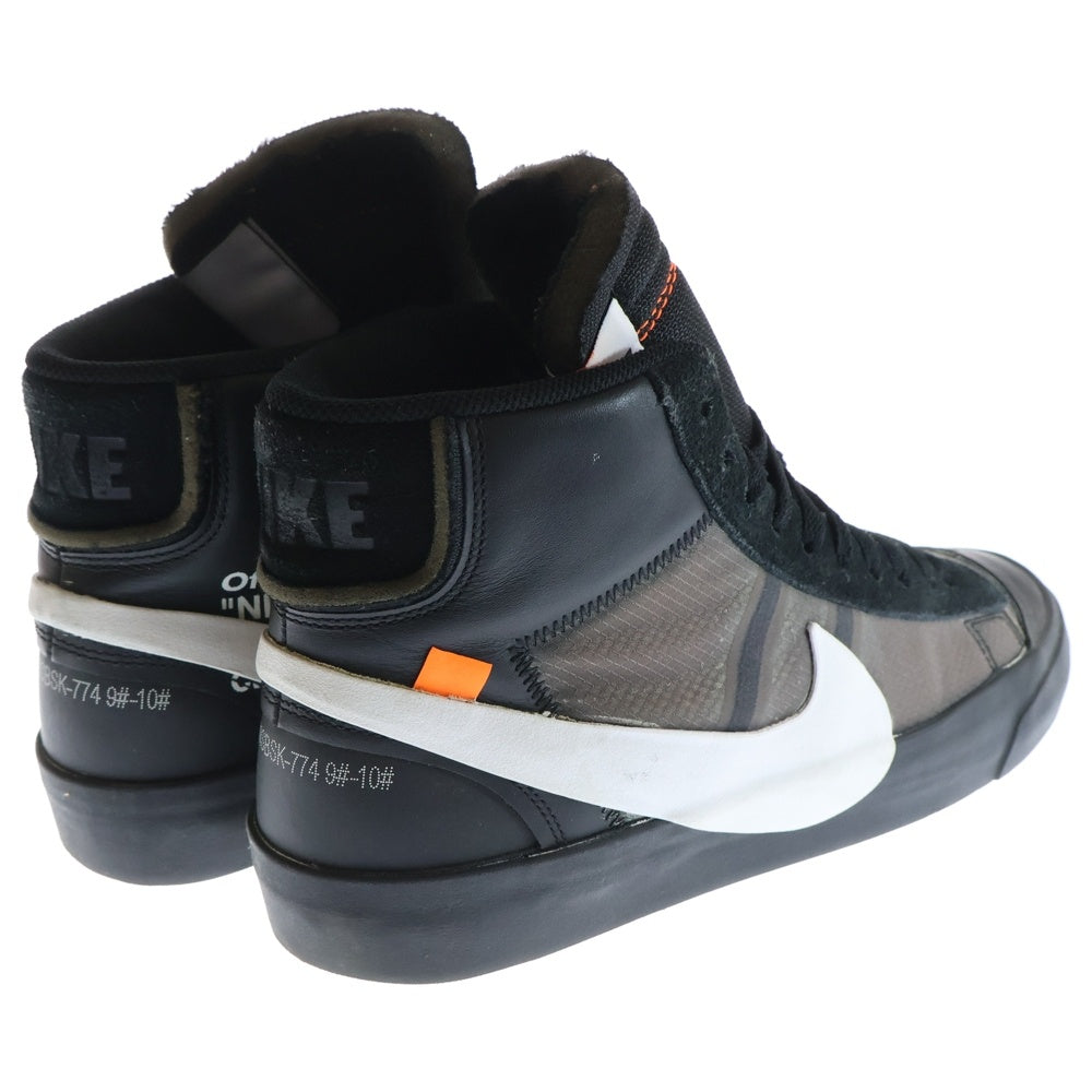 NIKE(ナイキ) ×OFF-WHITE BLAZER STUDIO MID GRIM REAPER AA3832-001 ブレーザースタジオ ミッドグリムリーパー ミッドカットスニーカー US10/28.0cm ブラック