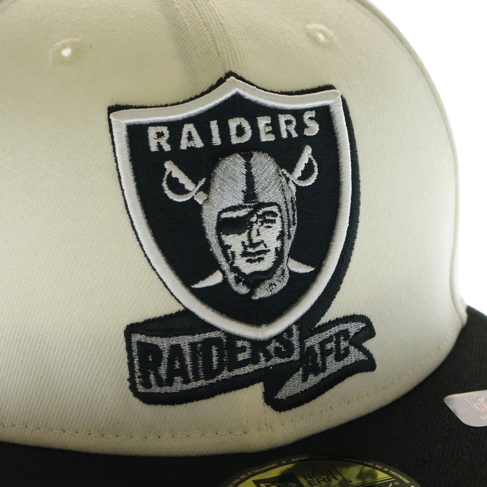 NEW ERA(ニューエラ) 59FIFTY Retro Collection ラスベガス・レイダース 6パネル ベースボールキャップ ホワイト