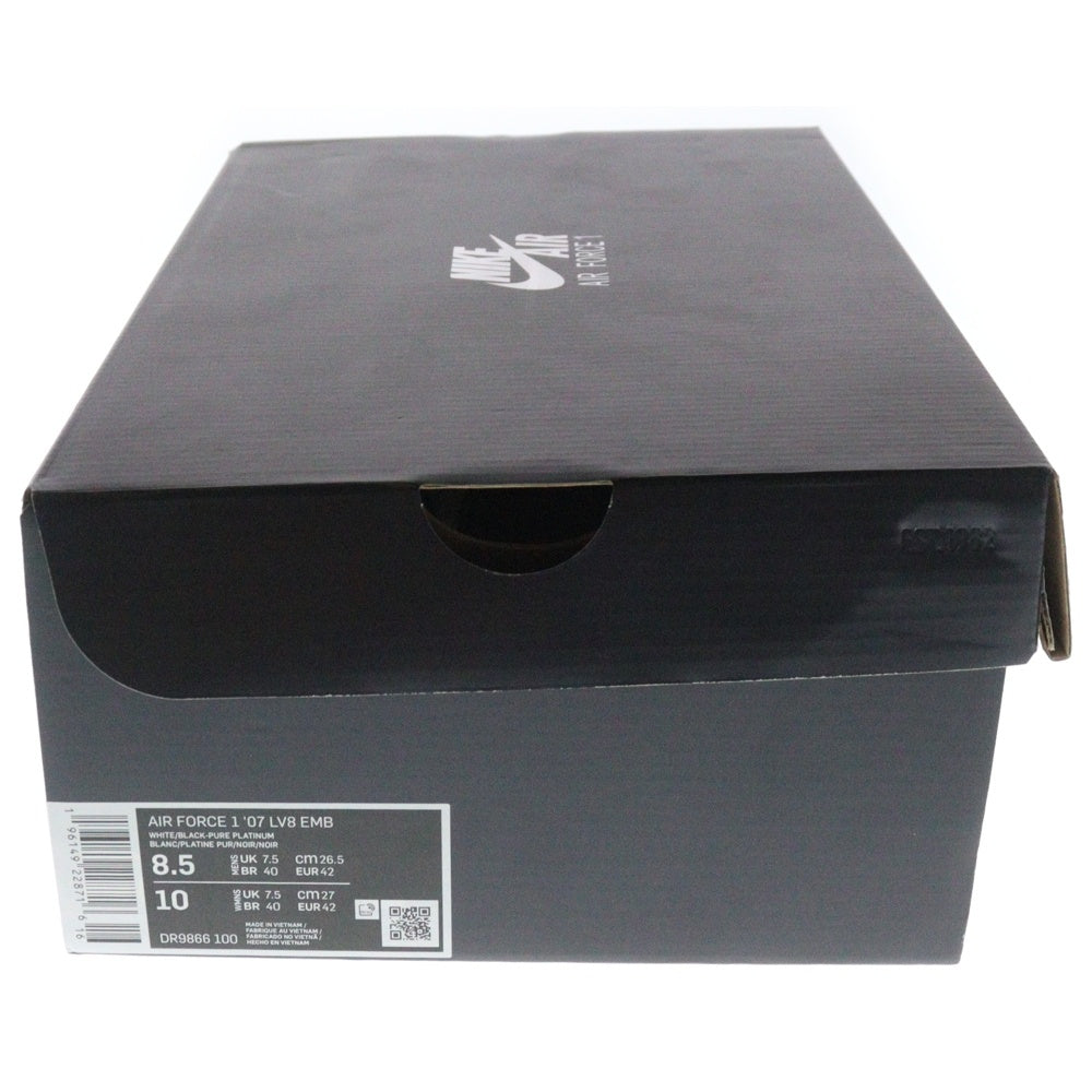 NIKE(ナイキ) AIR FORCE 1 07 LV8 EMB WORLD CHAMP DR9866-100 エアフォース1 ワールドチャンプ ローカットスニーカー ホワイト US8.5/26.5cm