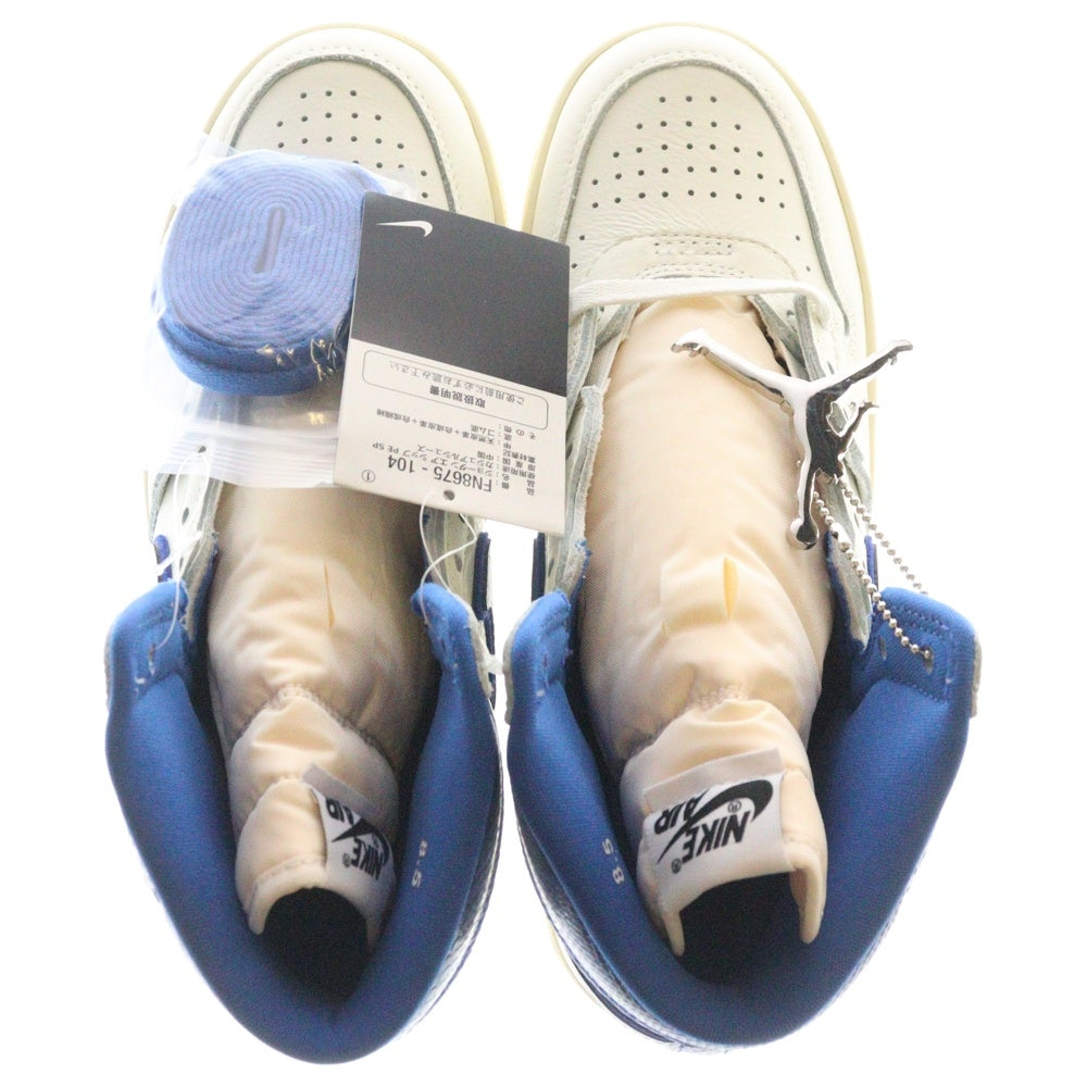 NIKE(ナイキ) ×AWAKE NY JORDAN AIR SHIP PE SP FN8675-104 アウェイク ニューヨーク ジョーダン エアシップ ハイカットスニーカー ホワイト/ブルー US8.5/26.5cm