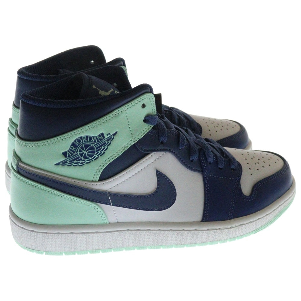 NIKE(ナイキ) AIR JORDAN 1 MID BLUE MINT 554724-413 エアジョーダン ブルーミント ミッドカットスニーカー ホワイト/グリーン US9/27.0cm